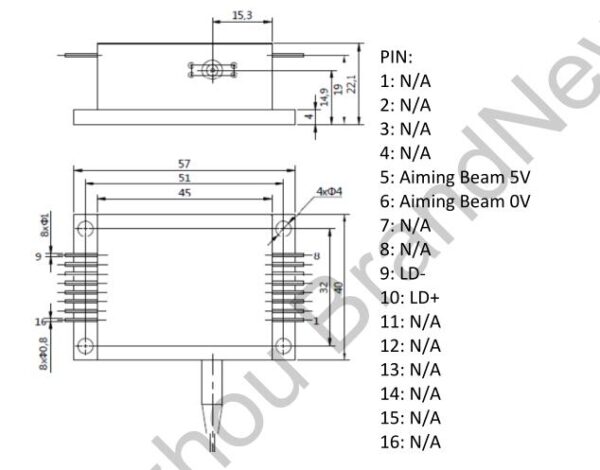15W 808nm Fiber Couple Diode Laser Aiming Beam - Электроиндустрия-2000