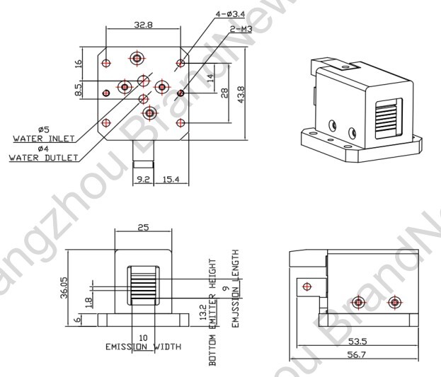 600W 808nm Mirco Channel Diode Laser Stack — изображение 2