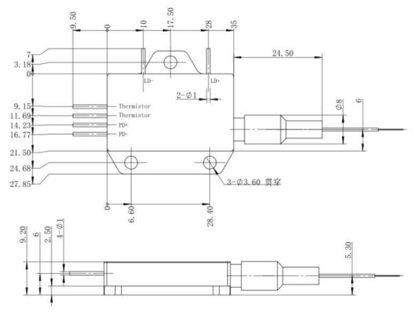 1.5W 660nm Multimode Fiber Coupled Laser Diode Module ...