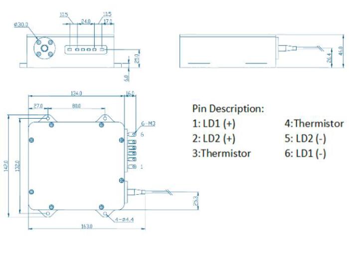 45W 450nm Fiber Coupled Diode Laser 400um fiber core — изображение 2